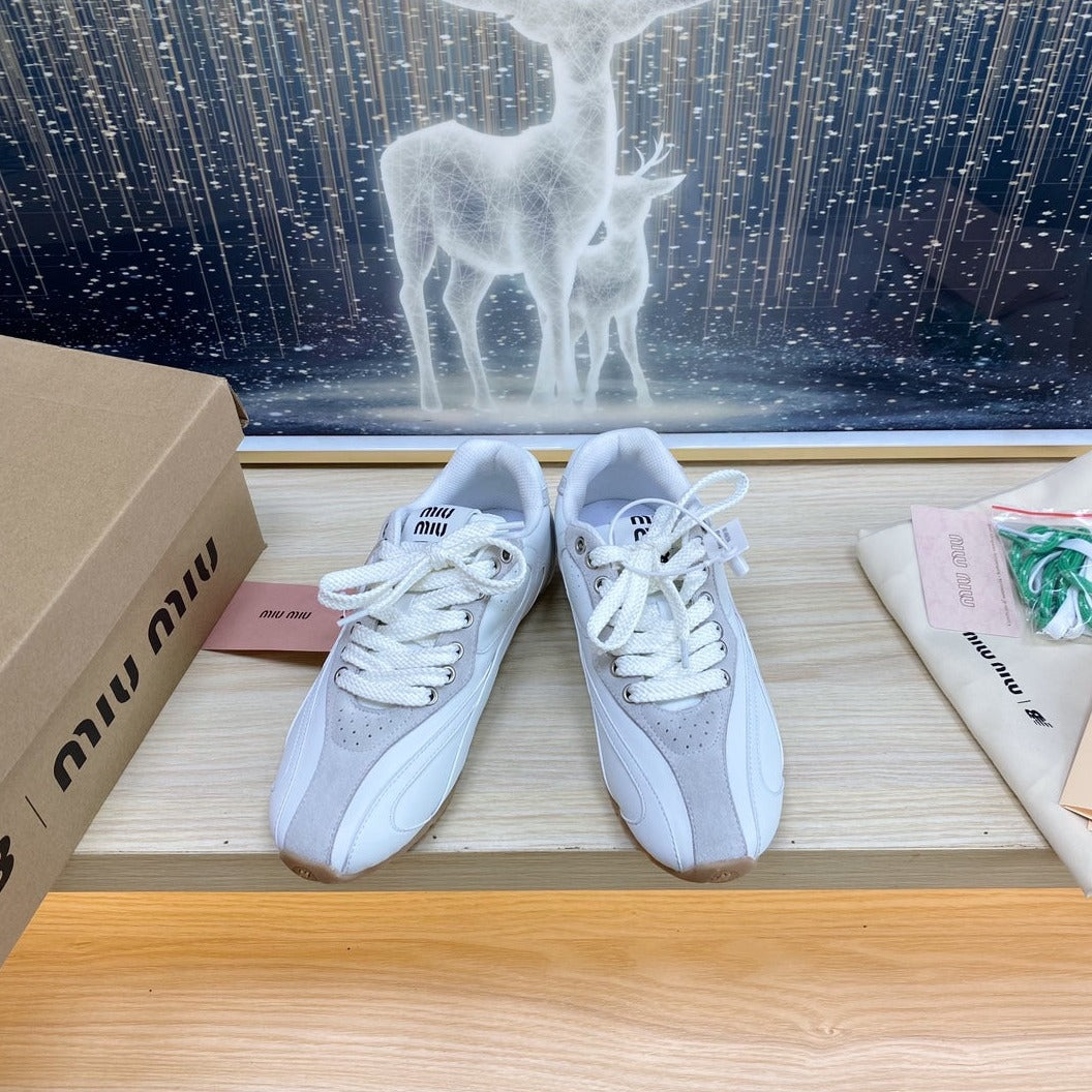 NB White and Gray Sneakers Cowhide、mysite、Cacoeks