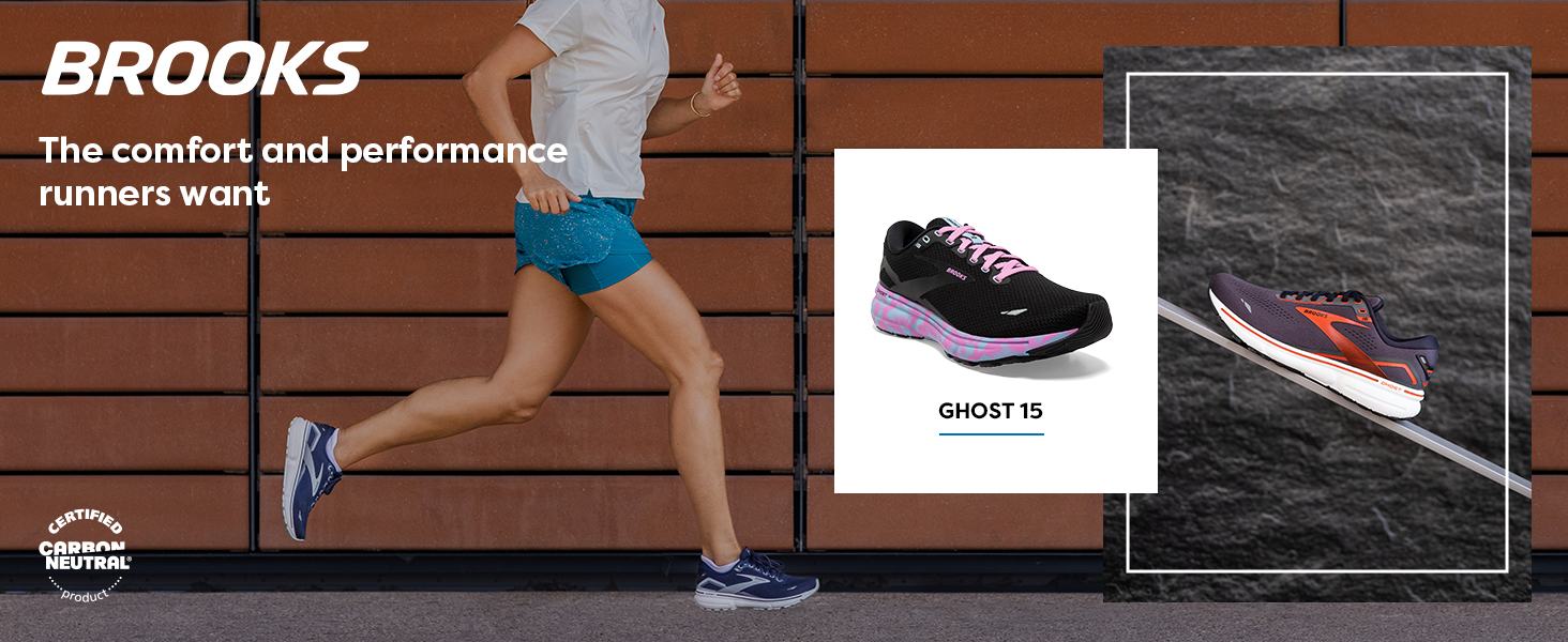 female road runner running in front of a brick wall