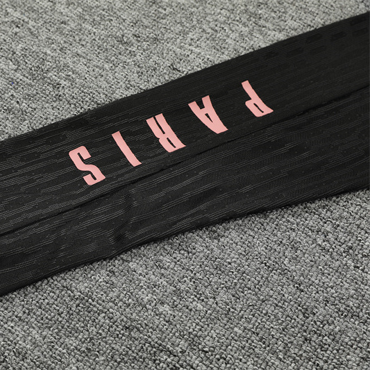 ManixJersey.com | Paris Saint-Germain PSG X JD 24-25 Long Sleeve Training Set - Player Version - Black and Pink -Customize Name, Number and Patch | Worldwide Shipping