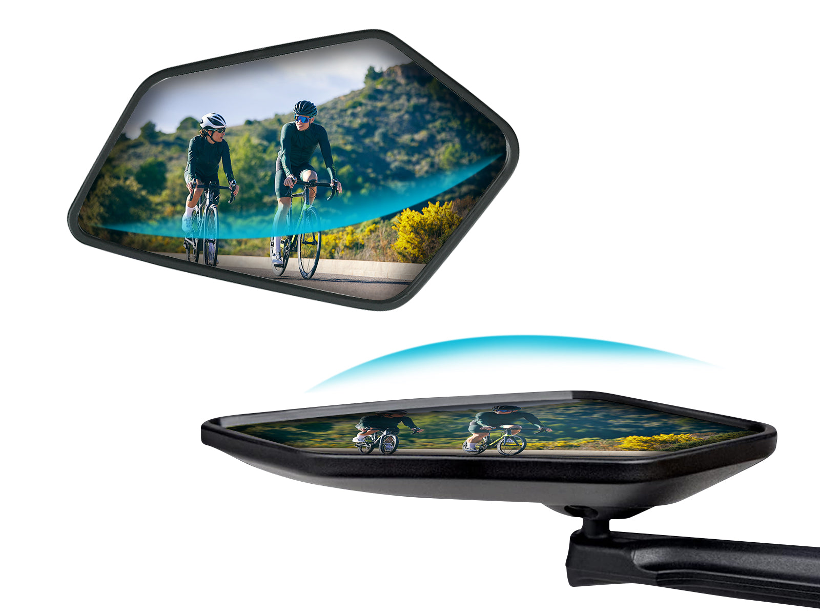 HD Extra Large Wide-view 360° Adjustable EBike Mirrors、mySite、bearsvspackers