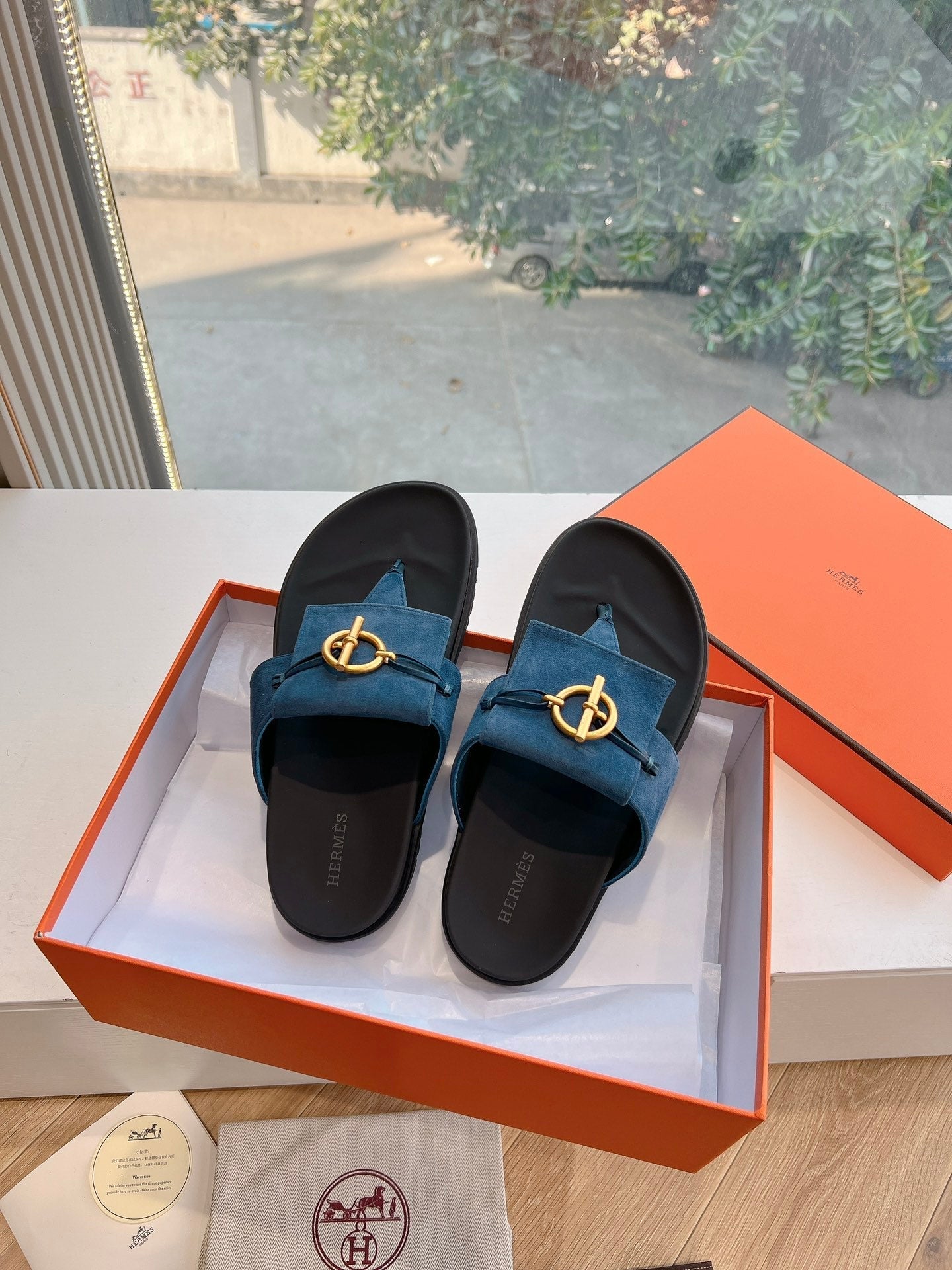 JOYCE SANDAL IN NAVY BLUE SUEDE、mysite、Cacoeks