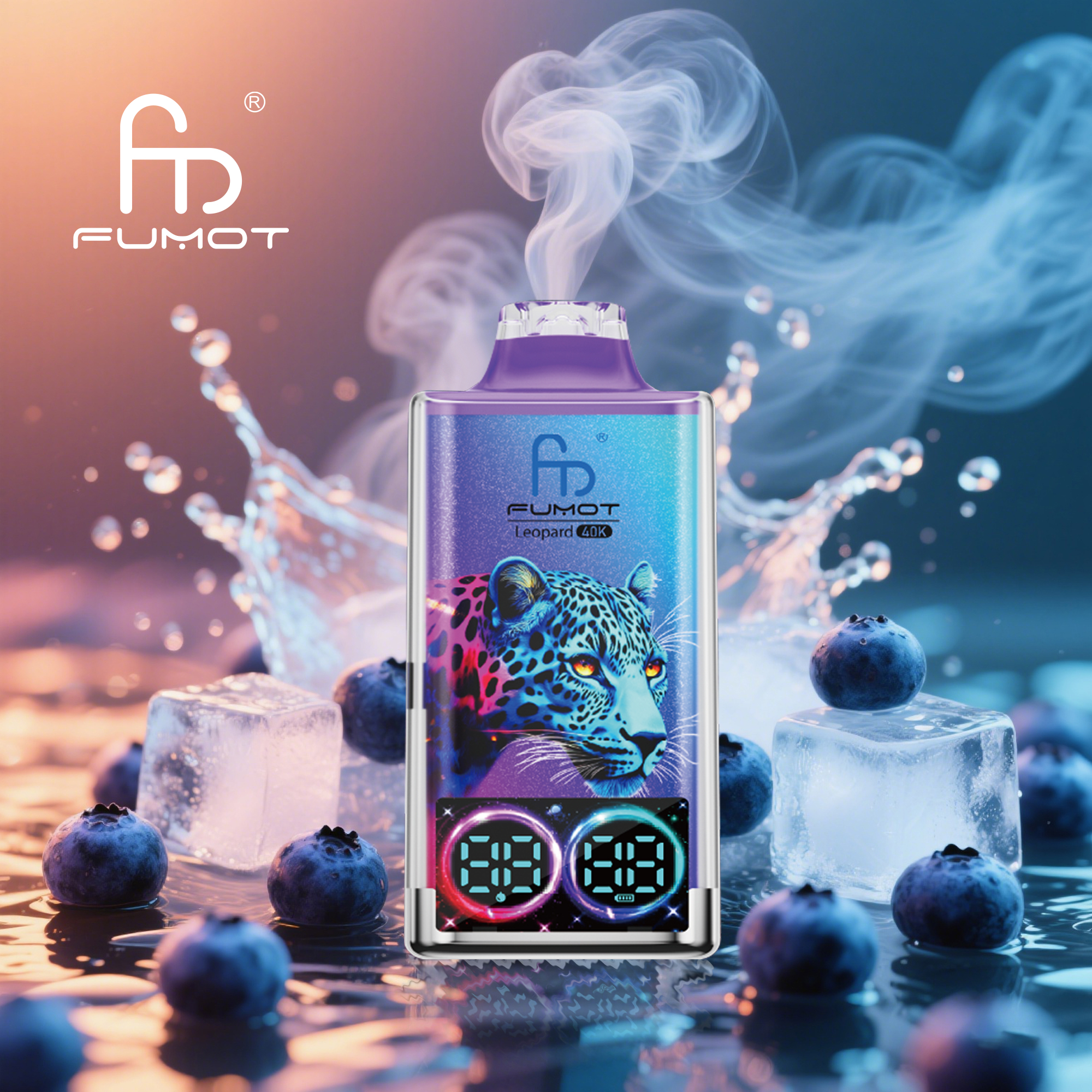  Fumot Leopard 40000 40K Puffs Original Edition Dual Mesh LCD Display Disposable Vapevpae005 vapeing vape