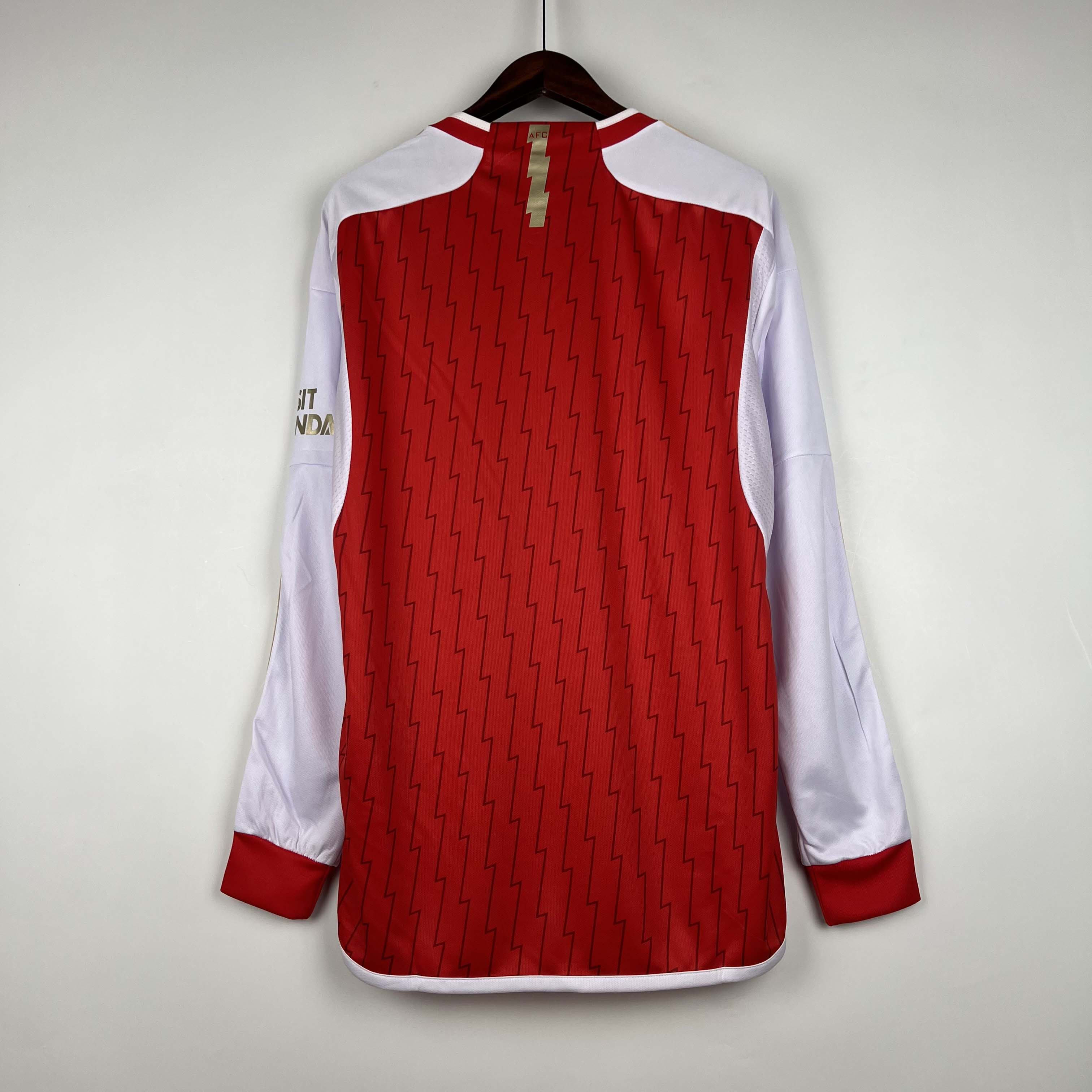 2023/2024 Long Sleeve Arsenal Home Football Shirt 1:1 Thai Quality:football jersey mysite: unitedjerseyfootball 邓江浪:football
