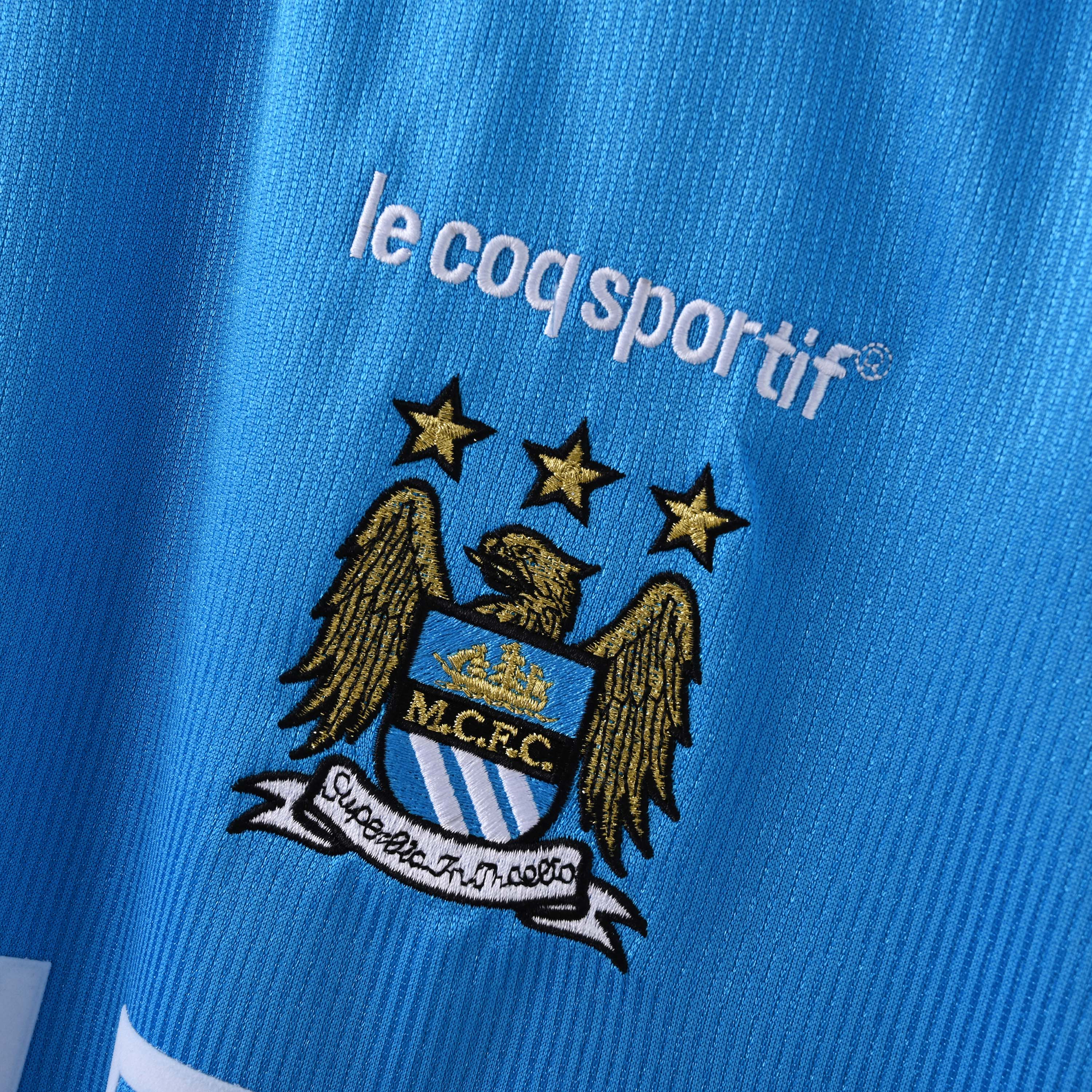 1999/2001 Retro Manchester City Home Football Shirt 1:1 Thai Quality:football jersey mysite: unitedjerseyfootball 邓江浪:football