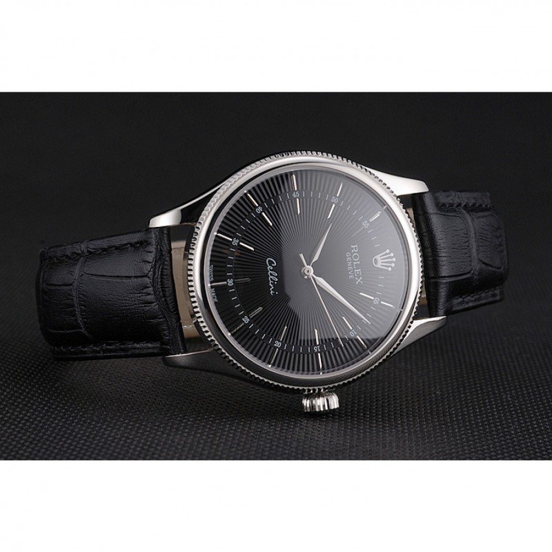 Superclone Rolex Cellini 38mm Black Dial REP016809-fasswatch