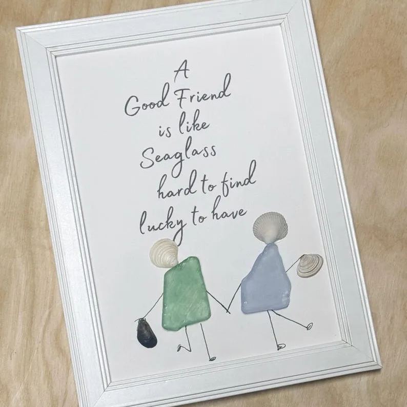 Good friends Sea Glass Art