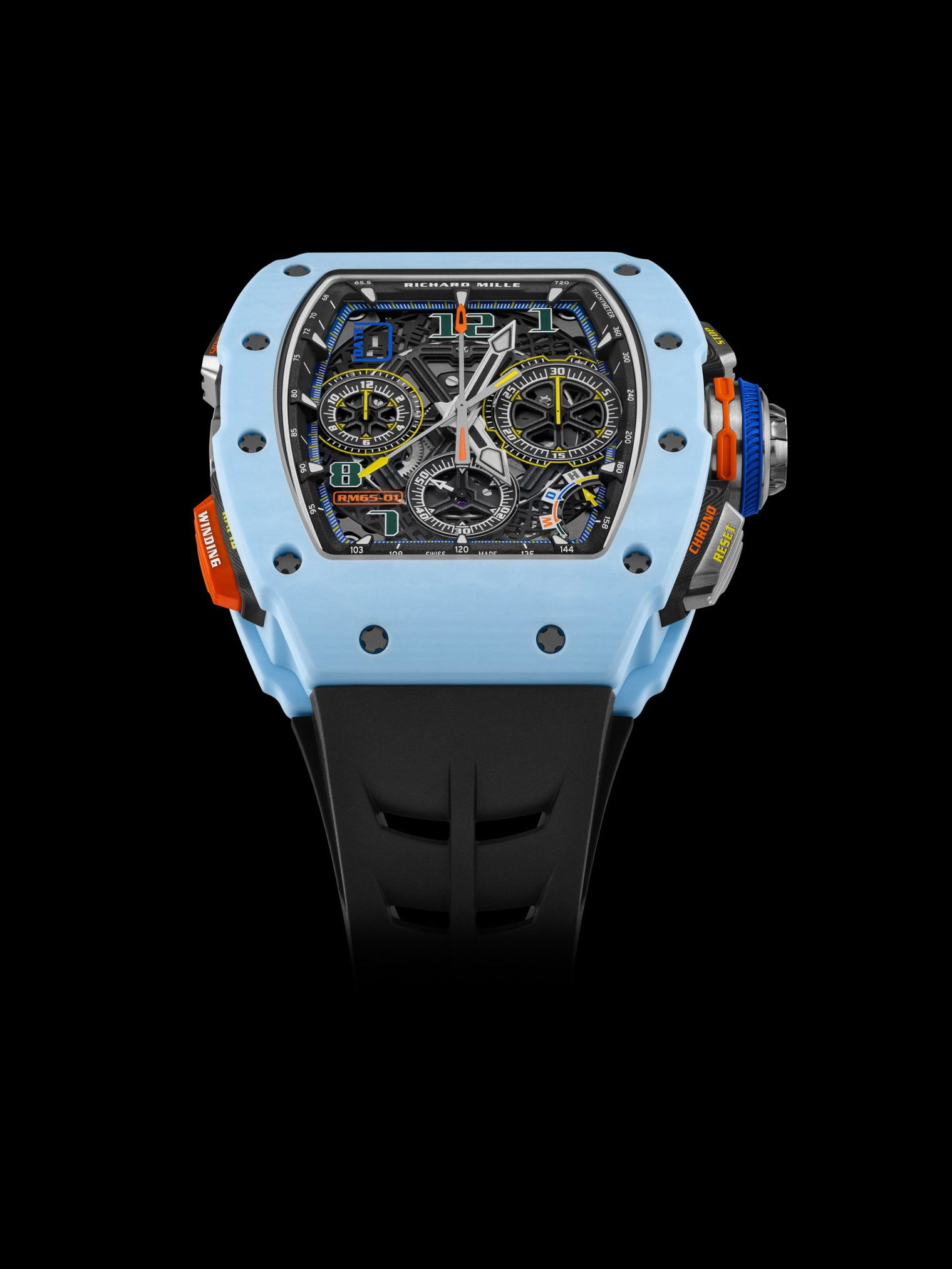 Richard Miller RM 65-01 Automatic Split-Seconds Chronograph Pastek Blue Quartz TPT®-fasswatch