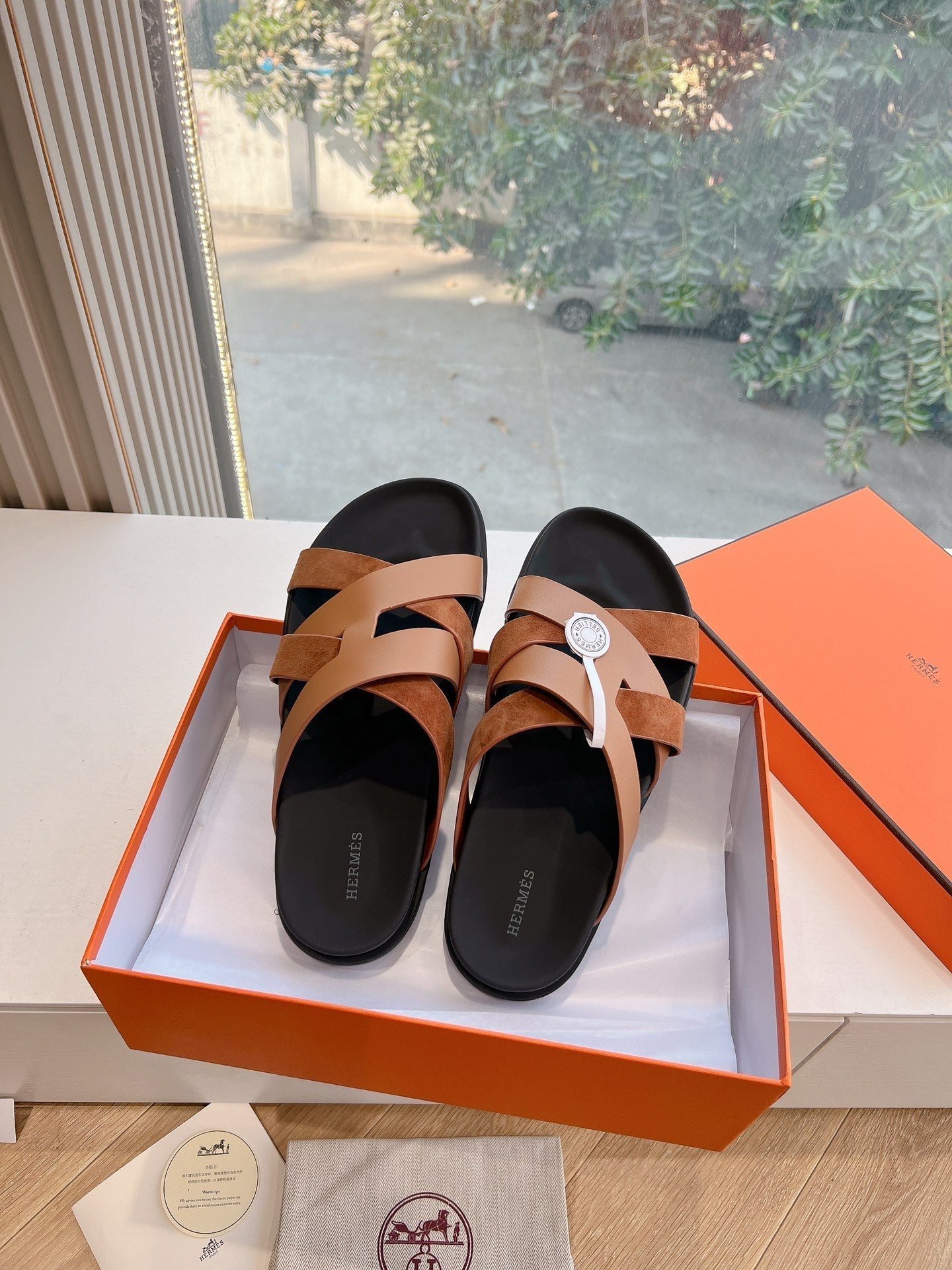 KAZIMIR SANDAL IN BRONZE BROWN CALFSKIN AND SUEDE、mysite、Cacoeks