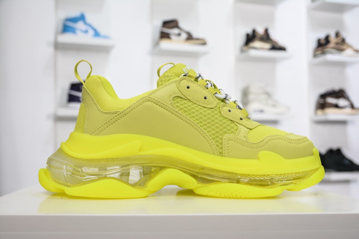 Balenciaga Triple S Clear Sole Sneaker Fluo Yellow White、mysite、Cacoeks