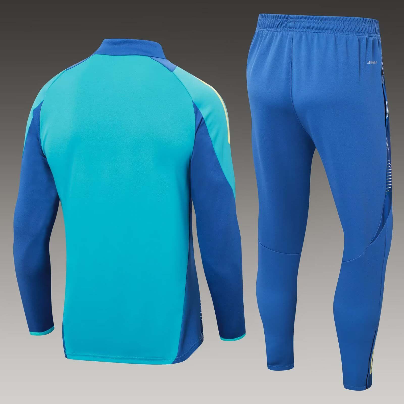 2024/2025 Ajax Half-Pull Training Suit Baby blue Football Shirt 1:1 Thai Quality Set:football jersey mysite: unitedjerseyfootball 邓江浪:football