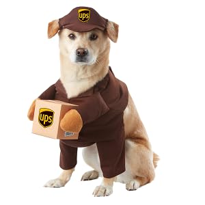 UPS Dog, UPS Pal, Dog Costume, Pet Costume, Puppy Costume, Mail Man Dog, Delivery Dog, Deadly Doll