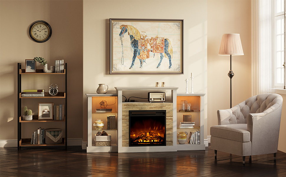 fireplace TV stand