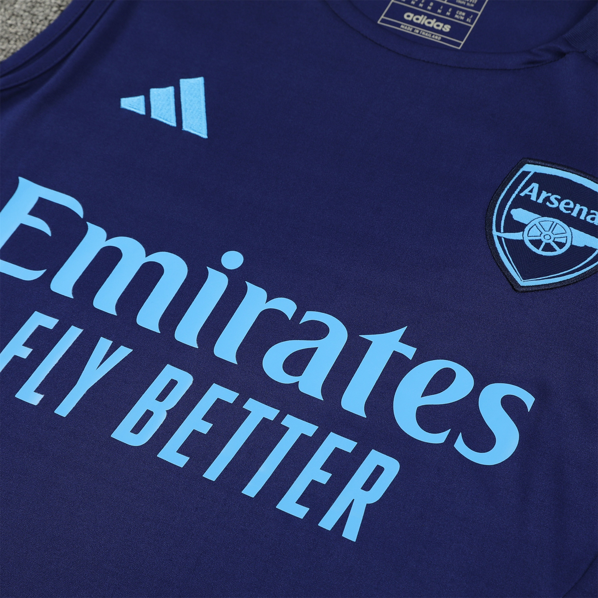 ManixJersey.com | Arsenal 24-25 Vest Training Set - Blue -Customize Name, Number and Patch | Worldwide Shipping