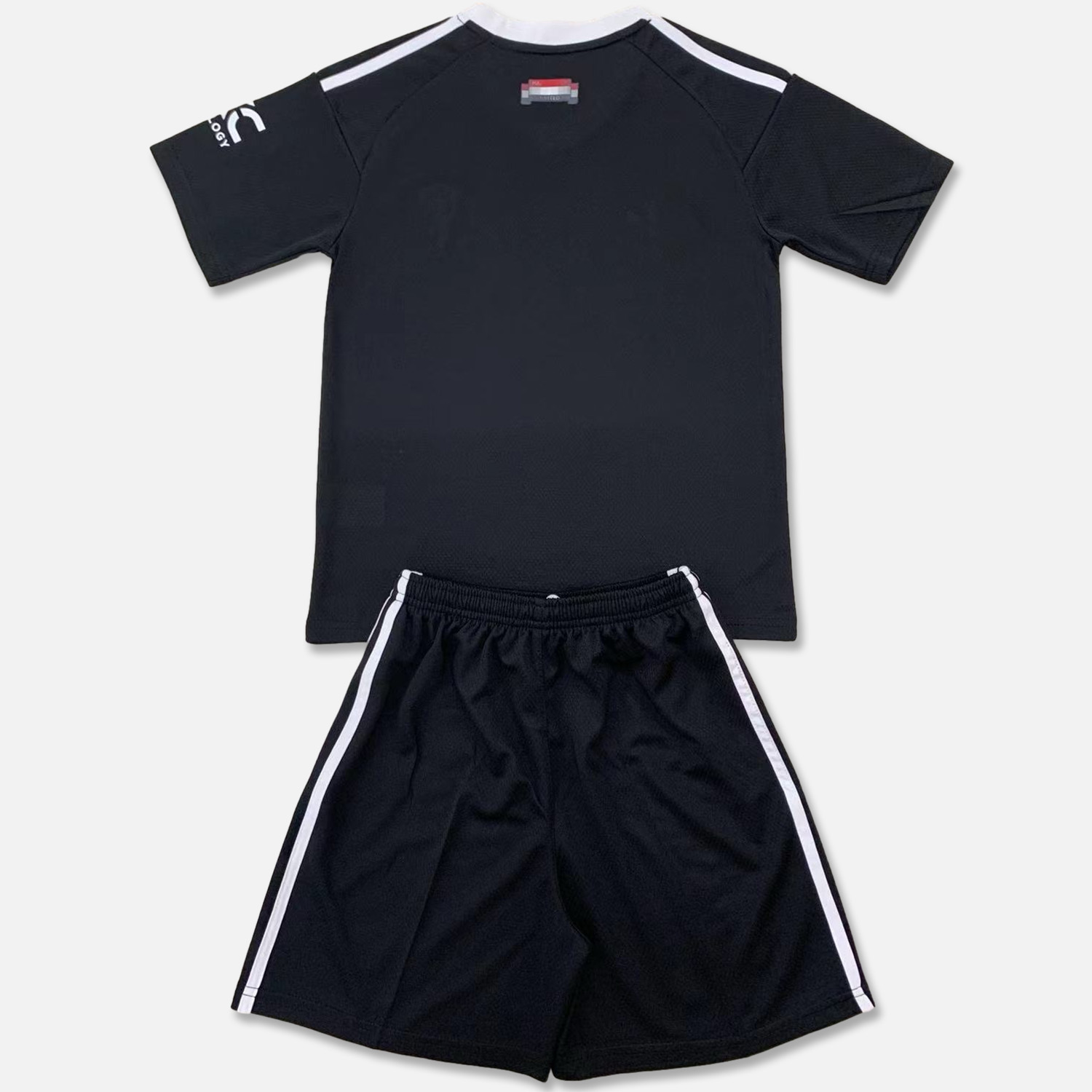 SIUjerseys-Manchester United 24-25 Black Goalkeeper Kids Kit