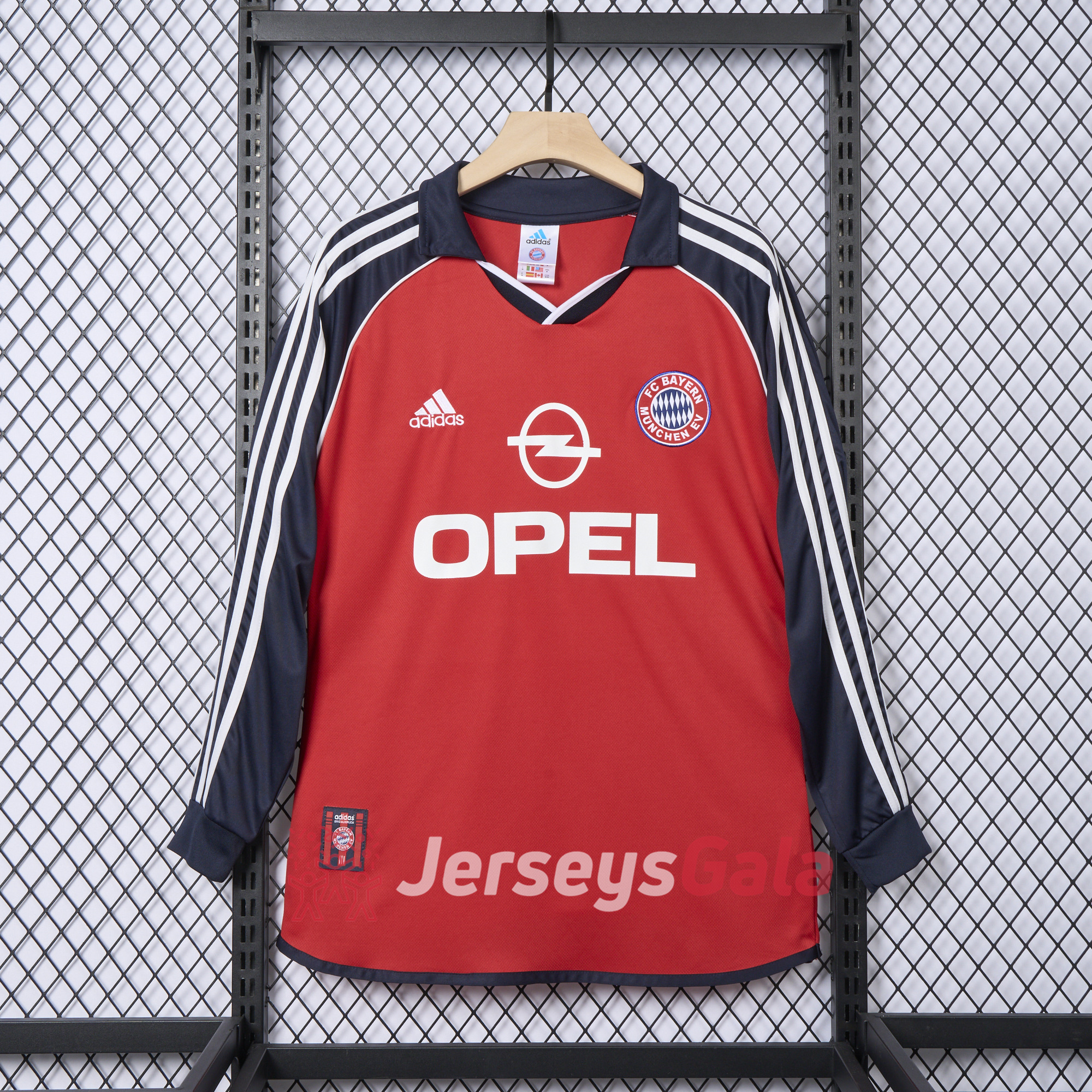 JerseysGala.com | Retro Bayern Munich 2000-01 Home Long Sleeve Jersey -Customize Name, Number and Patch | Worldwide Shipping