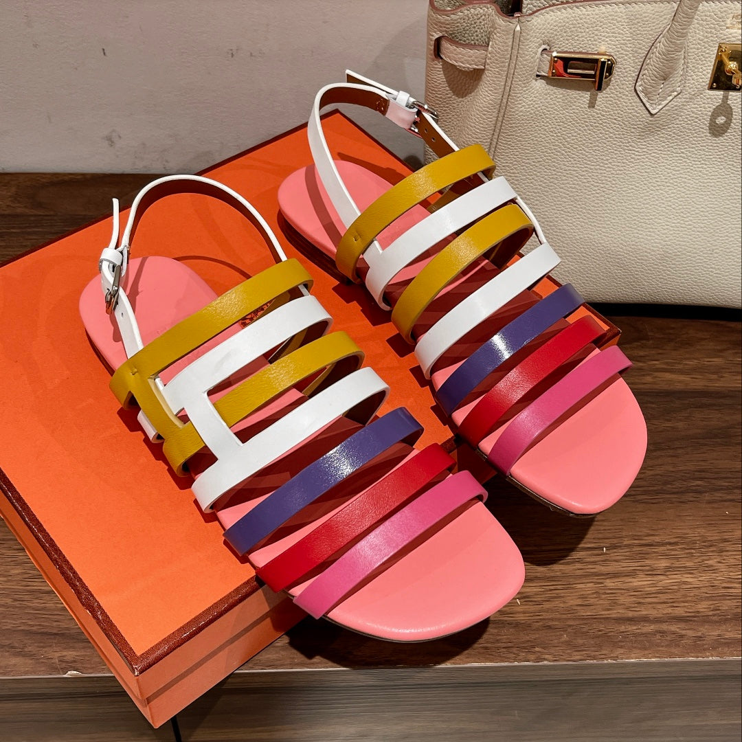 EPHESE SANDAL MULTI-COLOR CALFSKIN、mysite、Cacoeks