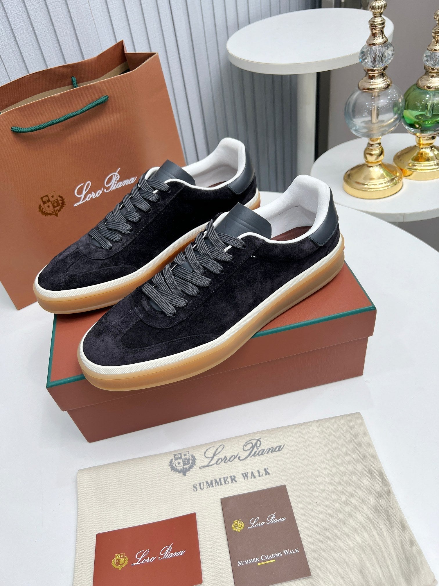 LP TENNIS WALK SNEAKERS CHARCOAL SUEDE、mysite、Cacoeks