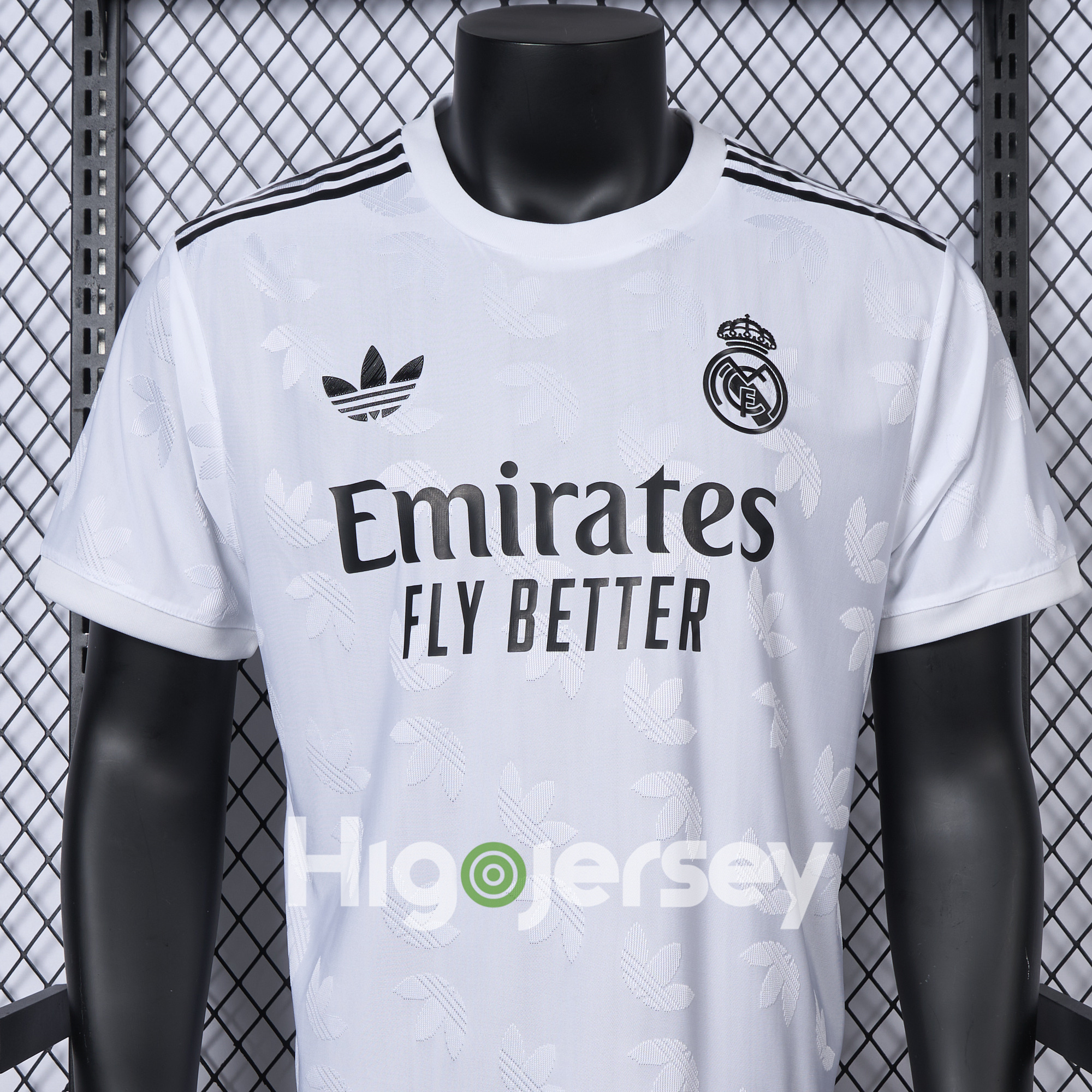 Higojerseys-Real Madrid 24-25 Trefoil White Jersey - Player Version