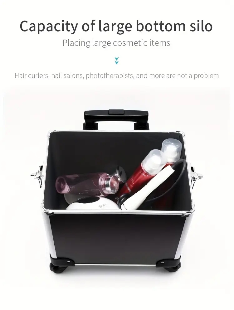 4 in 1 fireproof board makeup case colorful cosmetic case organizer makeup artist train case details 9