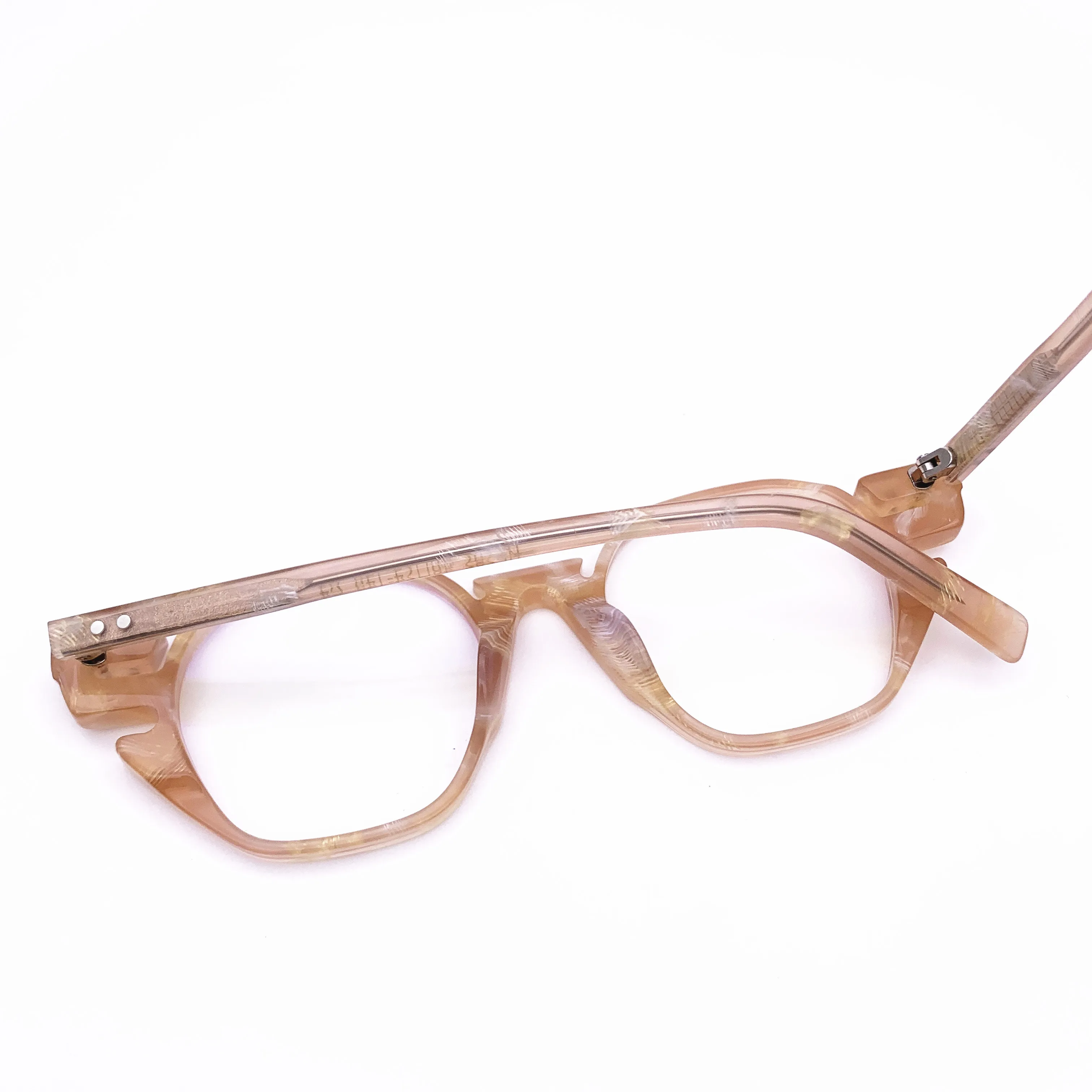 Belight Optical  Women Men Acetate Fancy Colorful Champange Color Star Rivet Design Spectacle Frame Precription Lens HP252