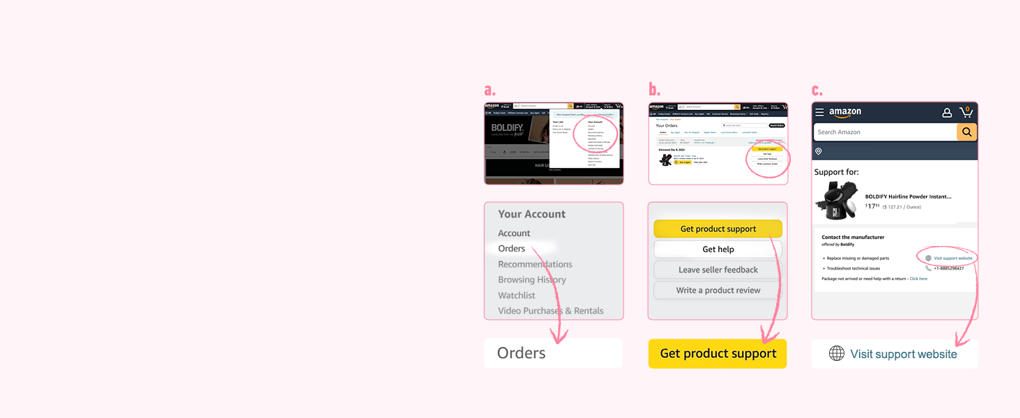 Hairline Powder get product support
