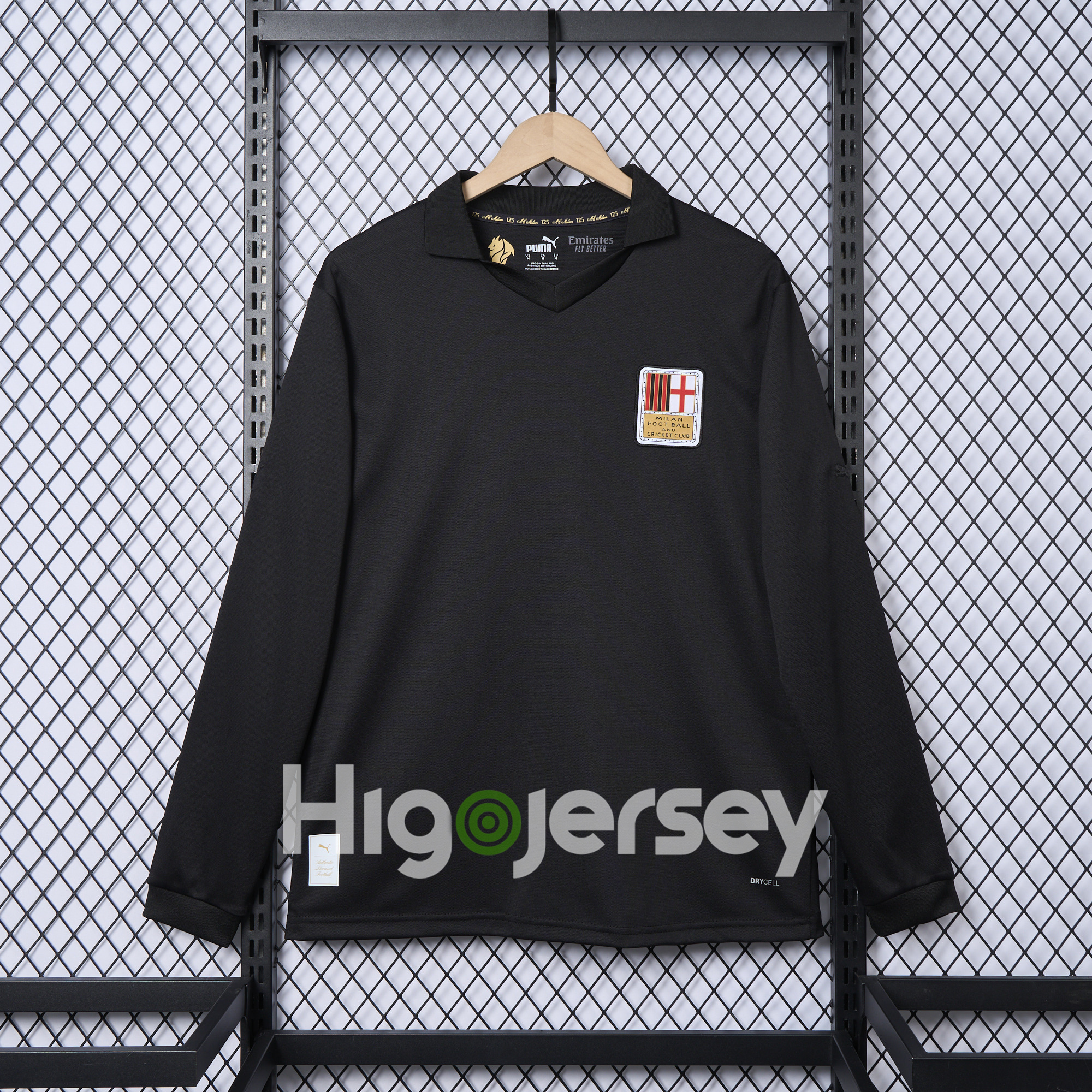Higojerseys-AC Milan 24-25 125th Anniversary Long Sleeves Black GK Jersey - Fans Version