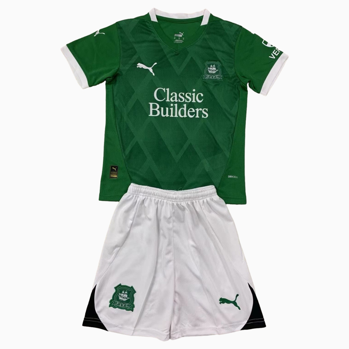 ManixJersey.com | Plymouth Argyle 24-25 Home Kids Kit -Customize Name, Number and Patch | Worldwide Shipping