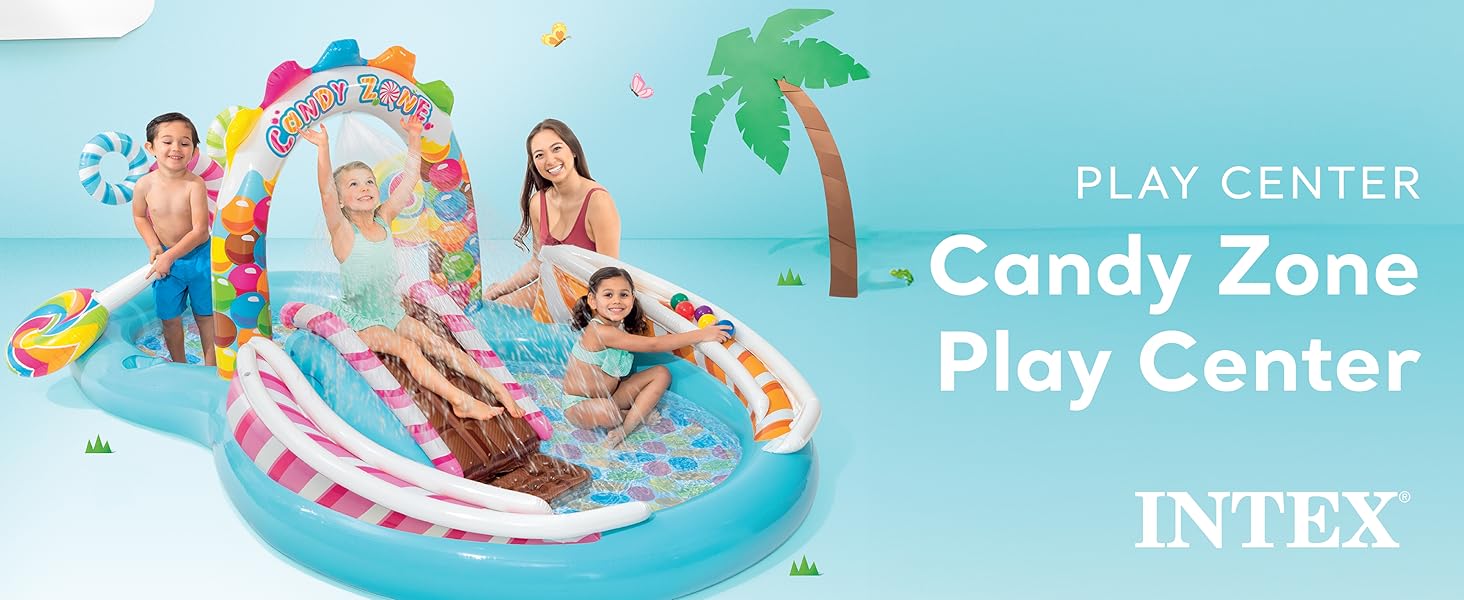 Intex Kids Inflatable Candy Zone Play Center