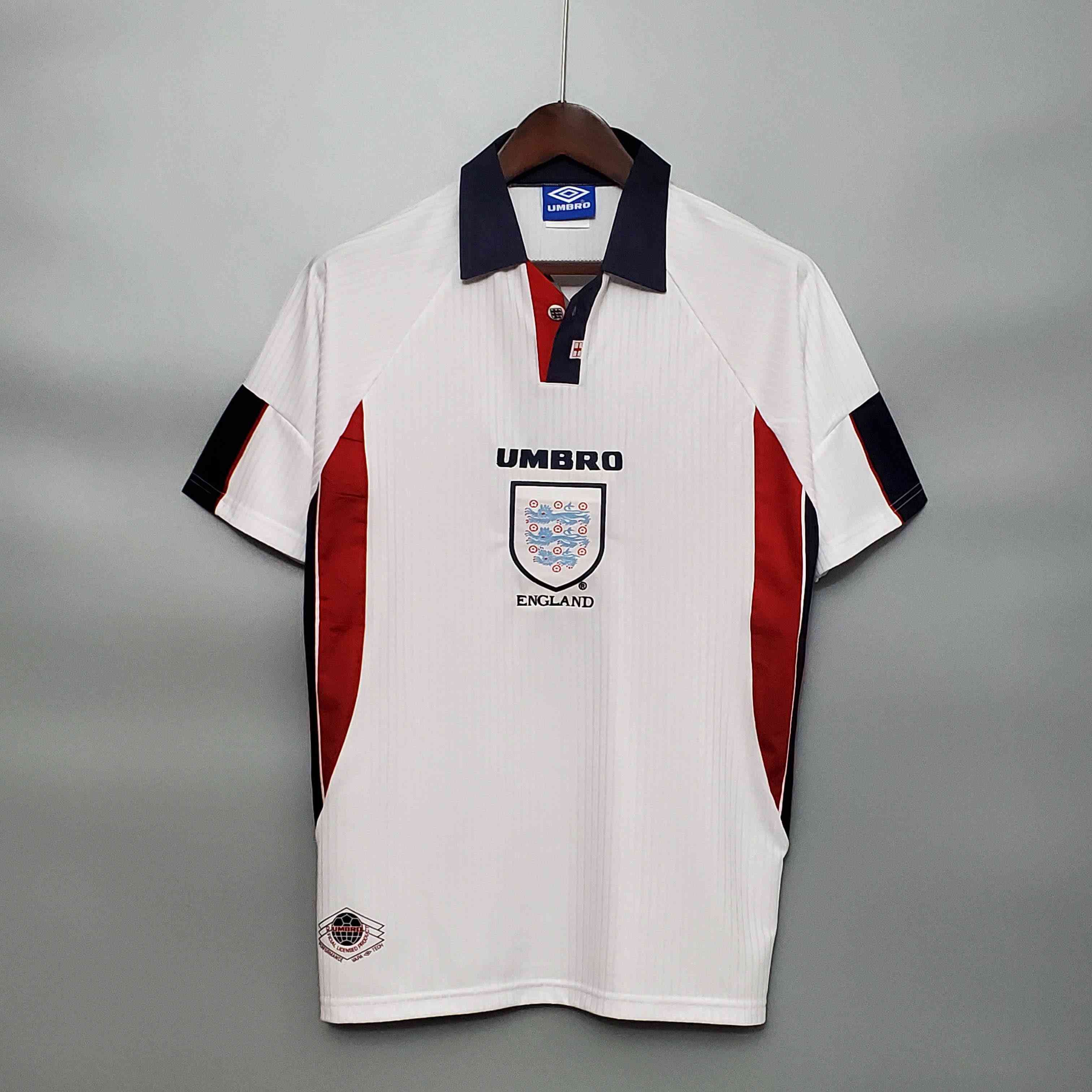 1998 Retro England Home Soccer Jersey-mysite Custom Football Kit- Nextkits