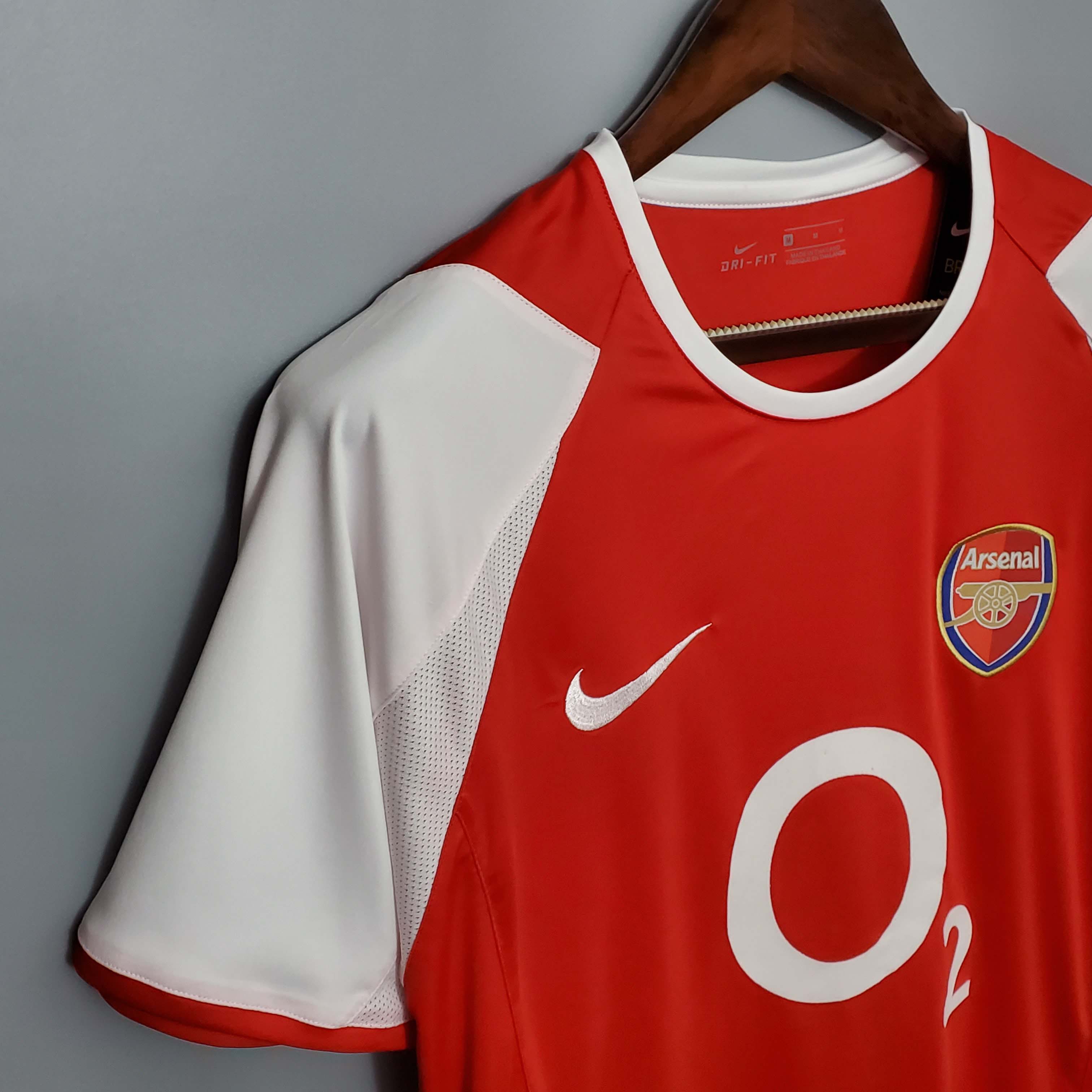 2002/2004 Retro Arsenal Home Football Shirt 1:1 Thai Quality:football jersey mysite: unitedjerseyfootball 邓江浪:football