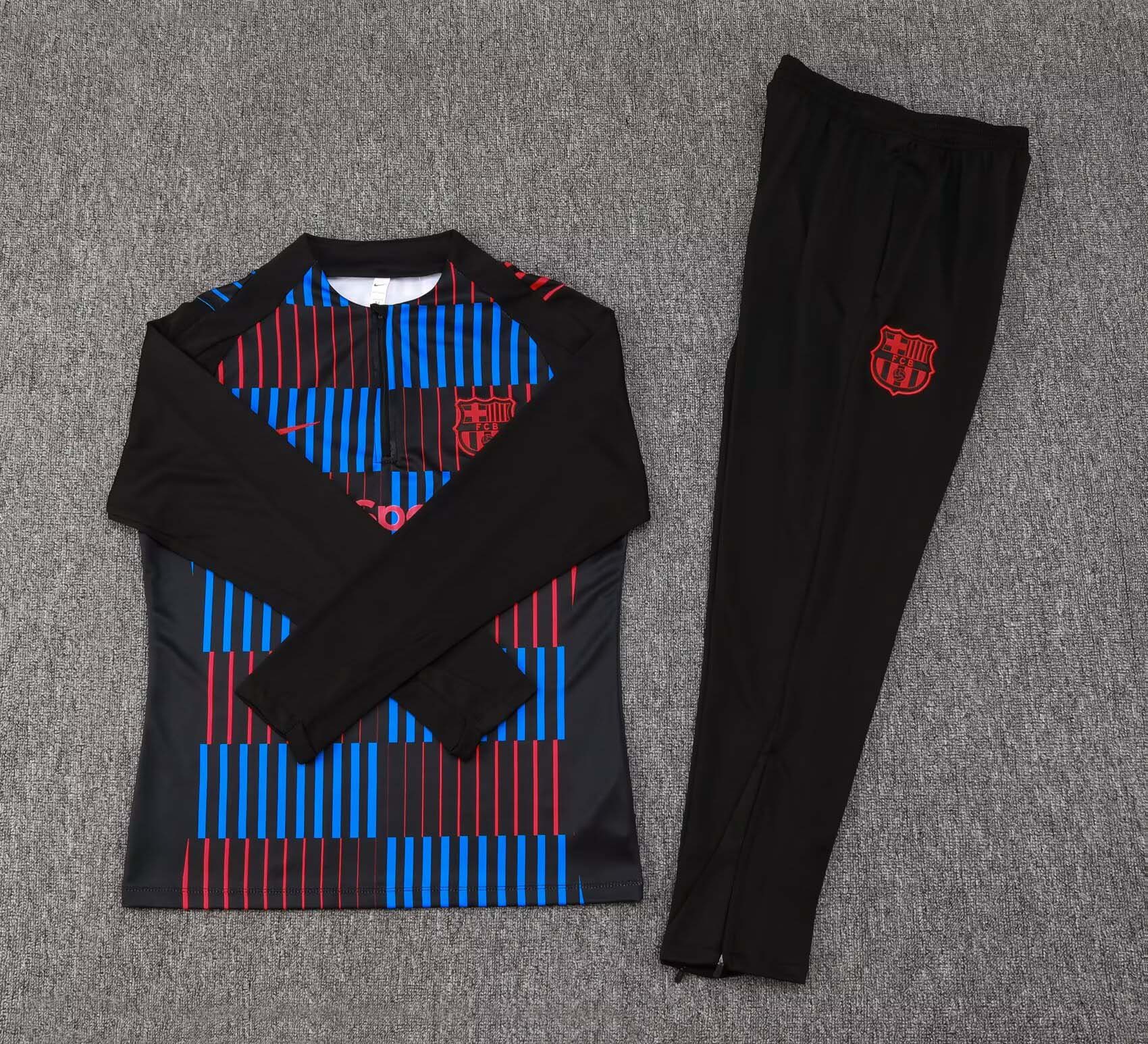 2024/2025 Barcelona Half-Pull Training Suit Red and blue Jersey Set:football jersey mysite: unitedjerseyfootball 邓江浪:football