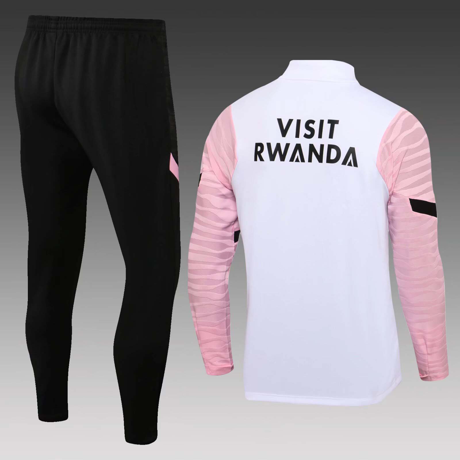 2021/2022 Psg Paris Saint-Germain Half-Pull Training Suit White pink Set:football jersey mysite: unitedjerseyfootball 邓江浪:football