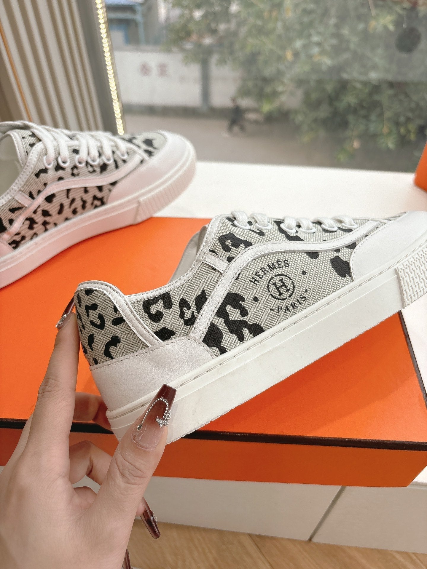 GET SNEAKER IN BLACK MIX PALE GRAY MAXI CANVAS AND CALFSKIN、mysite、Cacoeks