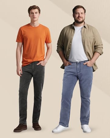 Heyfanee Mens Jeans Slim Fit Stretch Denim Pants for Men Slim Leg