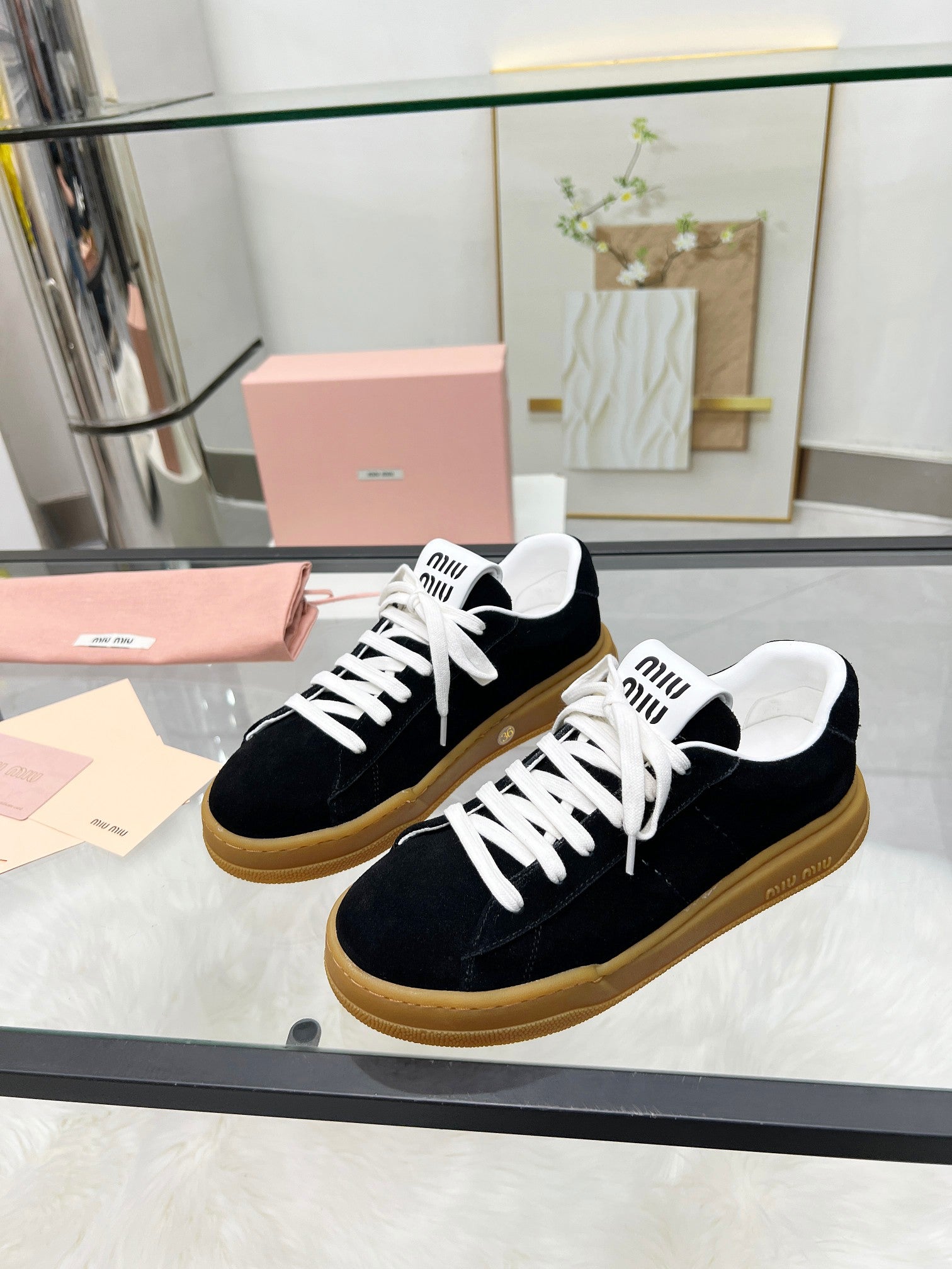 ECRU SNEAKERS IN BLACK SUEDE、mysite、Cacoeks