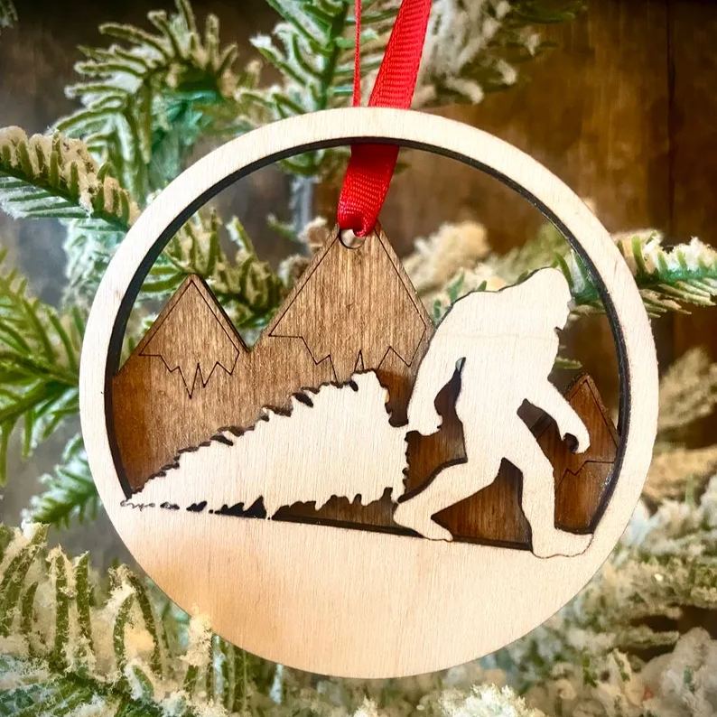 Bigfoot Christmas Ornament