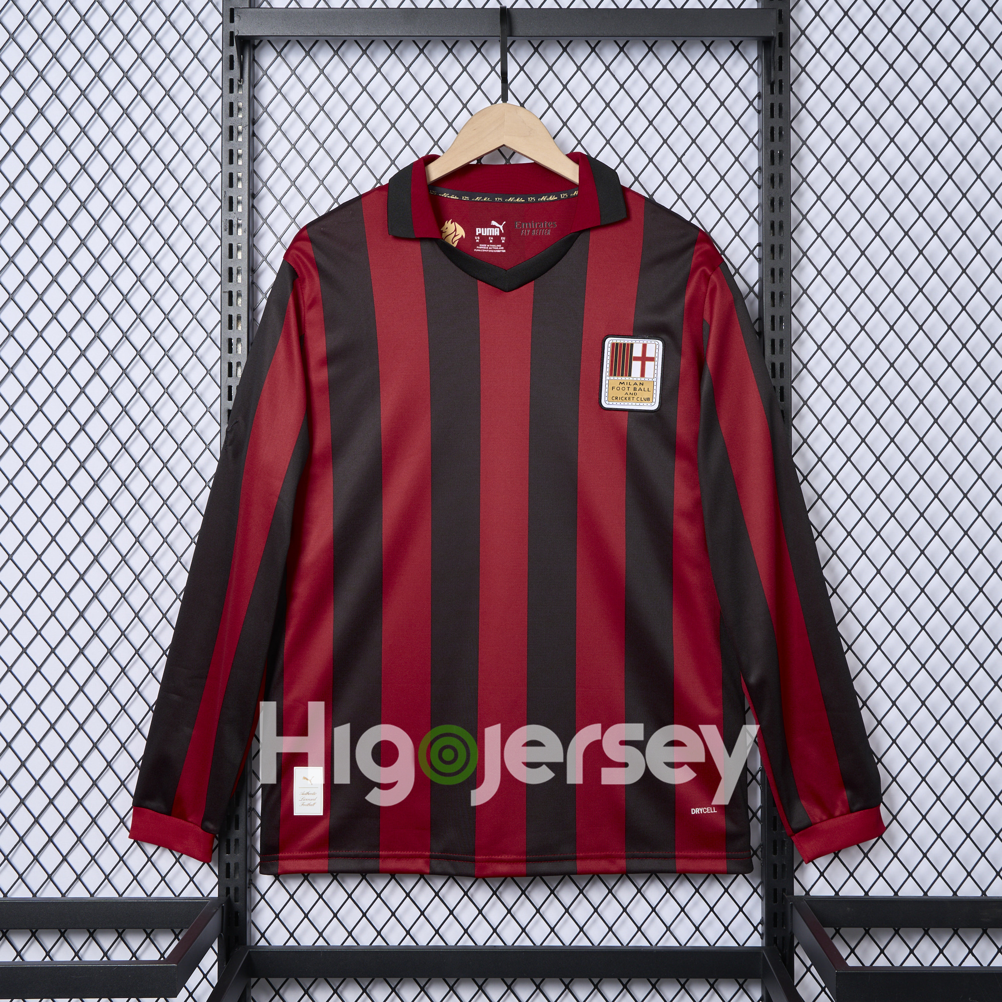 Higojerseys-AC Milan 24-25 125th Anniversary Long Sleeves Red Jersey - Fans Version