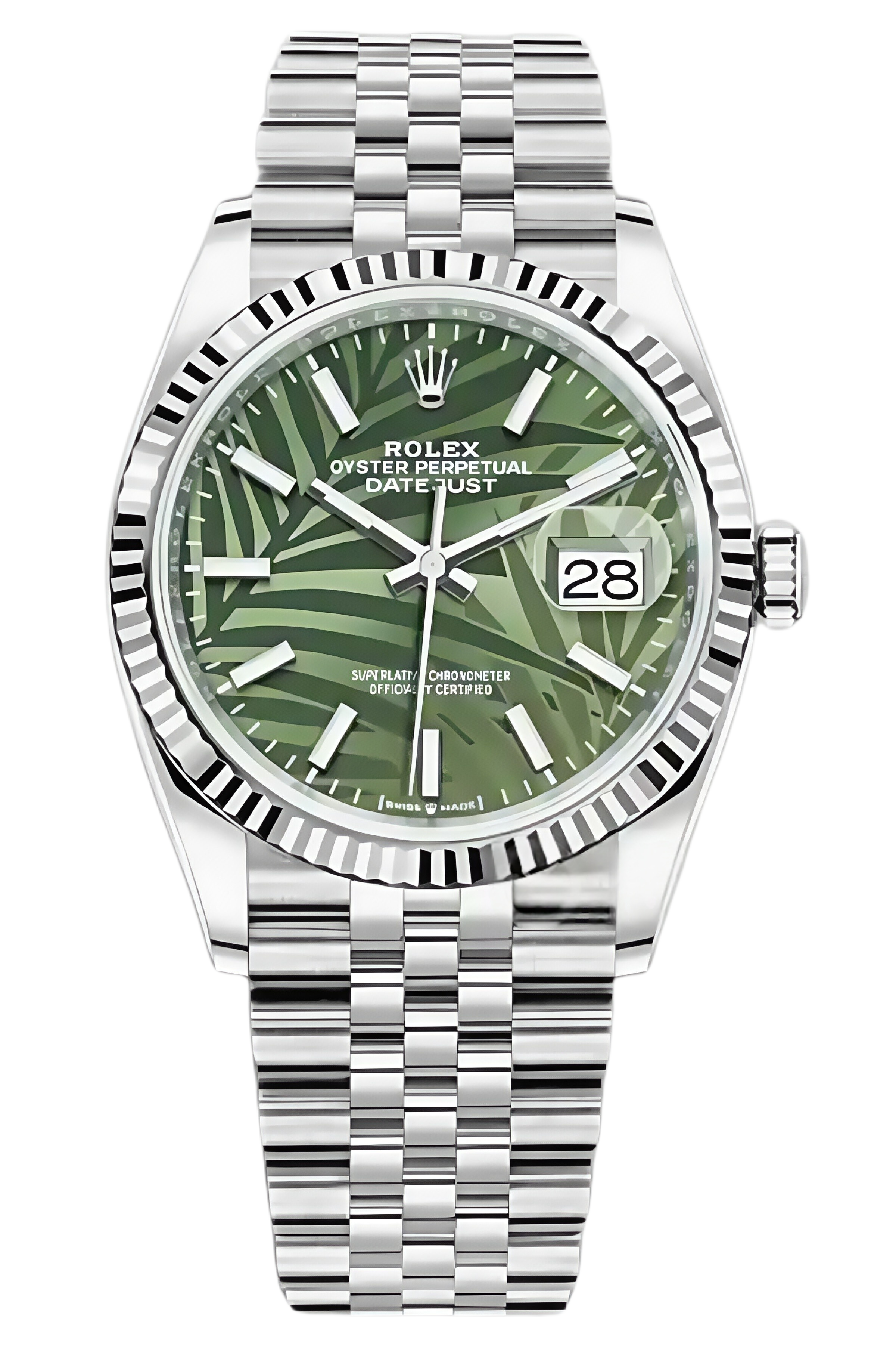 Rolex Datejust 36mm Super CloneSwiss Replica Watch Palm Dial Ref 126234 3235 Swiss Movement