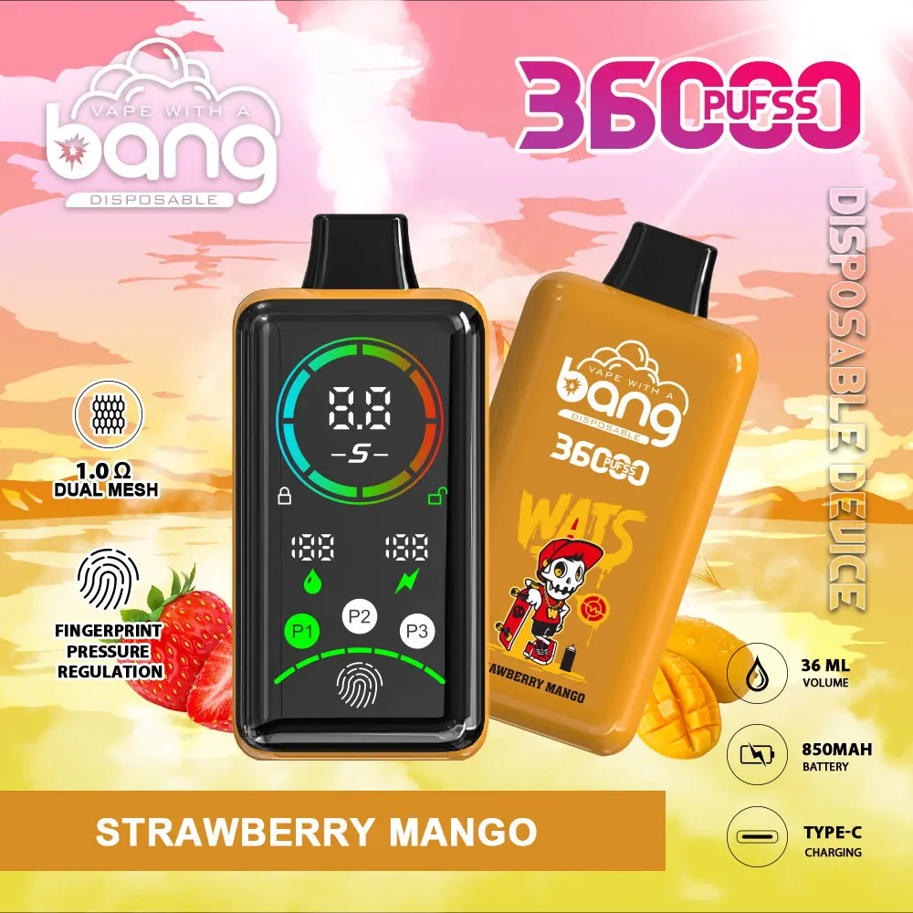 (Box of 3) Bang 36000 Power Advanced Fingerprint Power Regulation 36K Puffs Disposable Vape