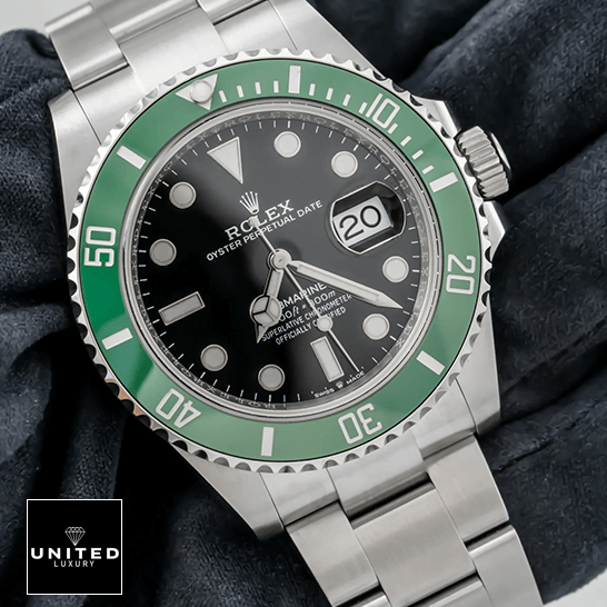 Rolex Submariner Date 126610LV Black Dial on fabric