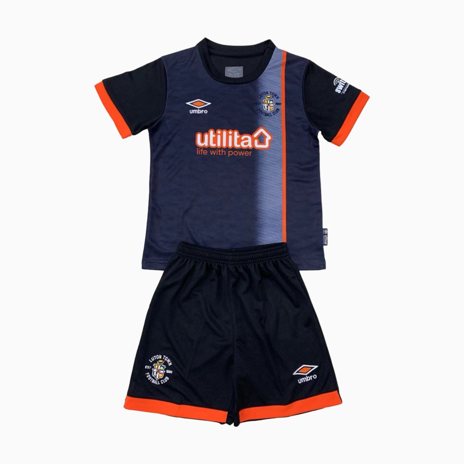 ManixJersey.com | Luton Town 24-25 Away Kids Kit -Customize Name, Number and Patch | Worldwide Shipping