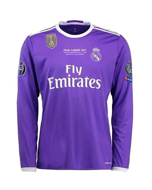 2016/2017 Real Madrid Home Jersey Football Soccer Long Sleeve Purple-mysite Custom Football Kit- Nextkits
