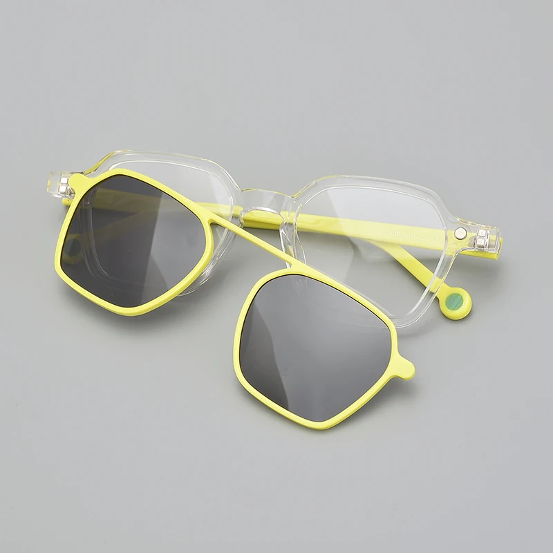 Colorful Clip On Sunglass Titanium Eyeglasses Vintage Optical Glasses Spectacle Frame Prescritpion Lens  G2305