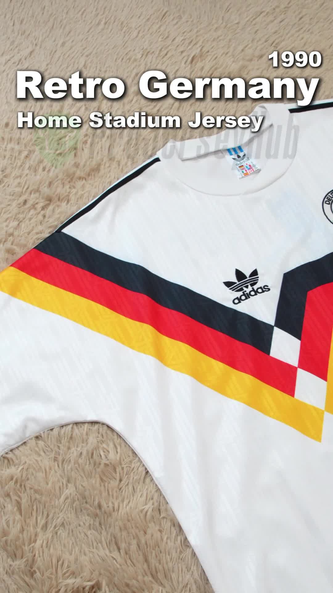 Higojerseys-Retro Germany 1990 Home Stadium Jersey