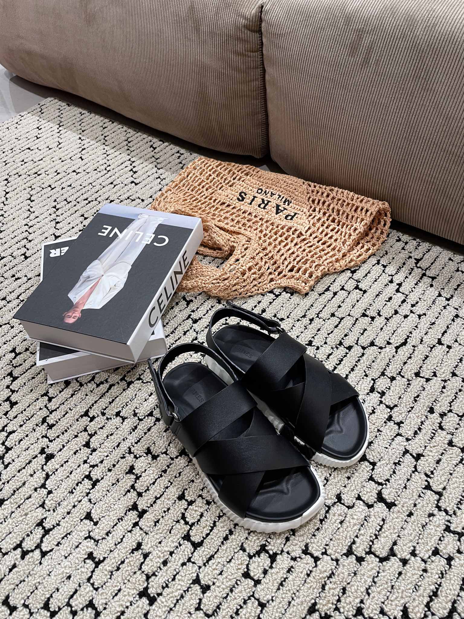 ELECTRIC SANDAL BLACK CALFSKIN、mysite、Cacoeks