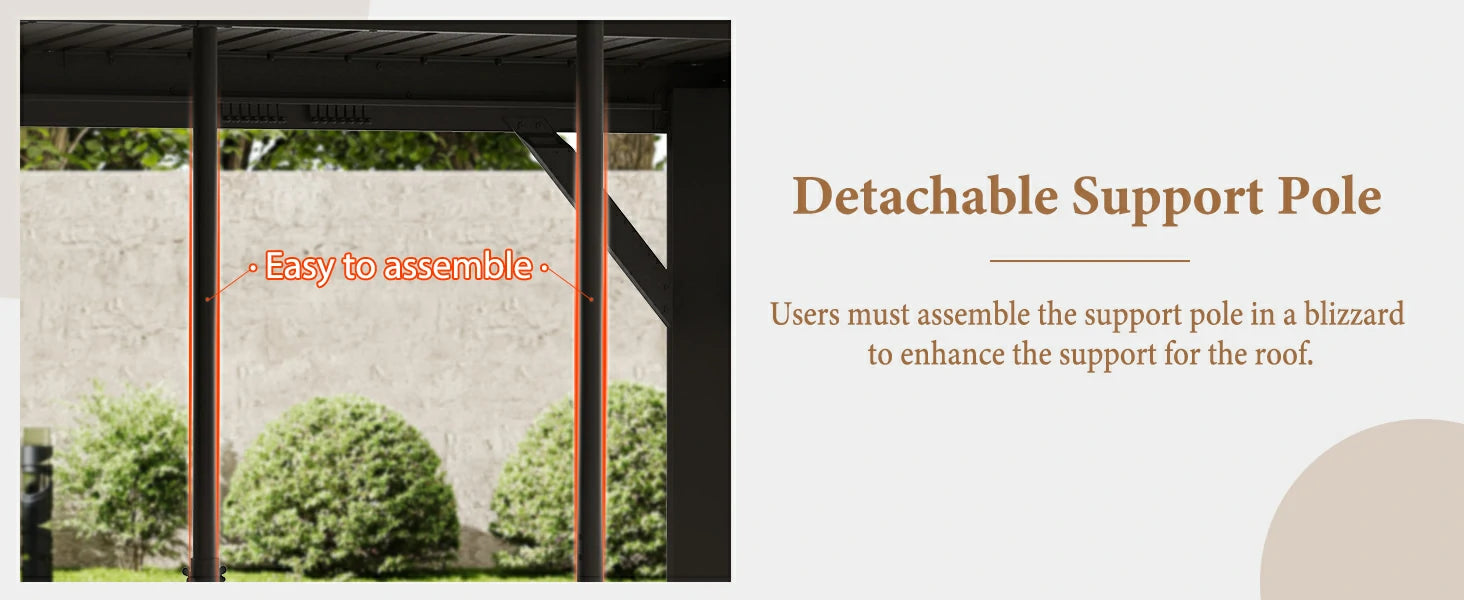 Domi Outdoor Living wall-mounted hardtop gazebo