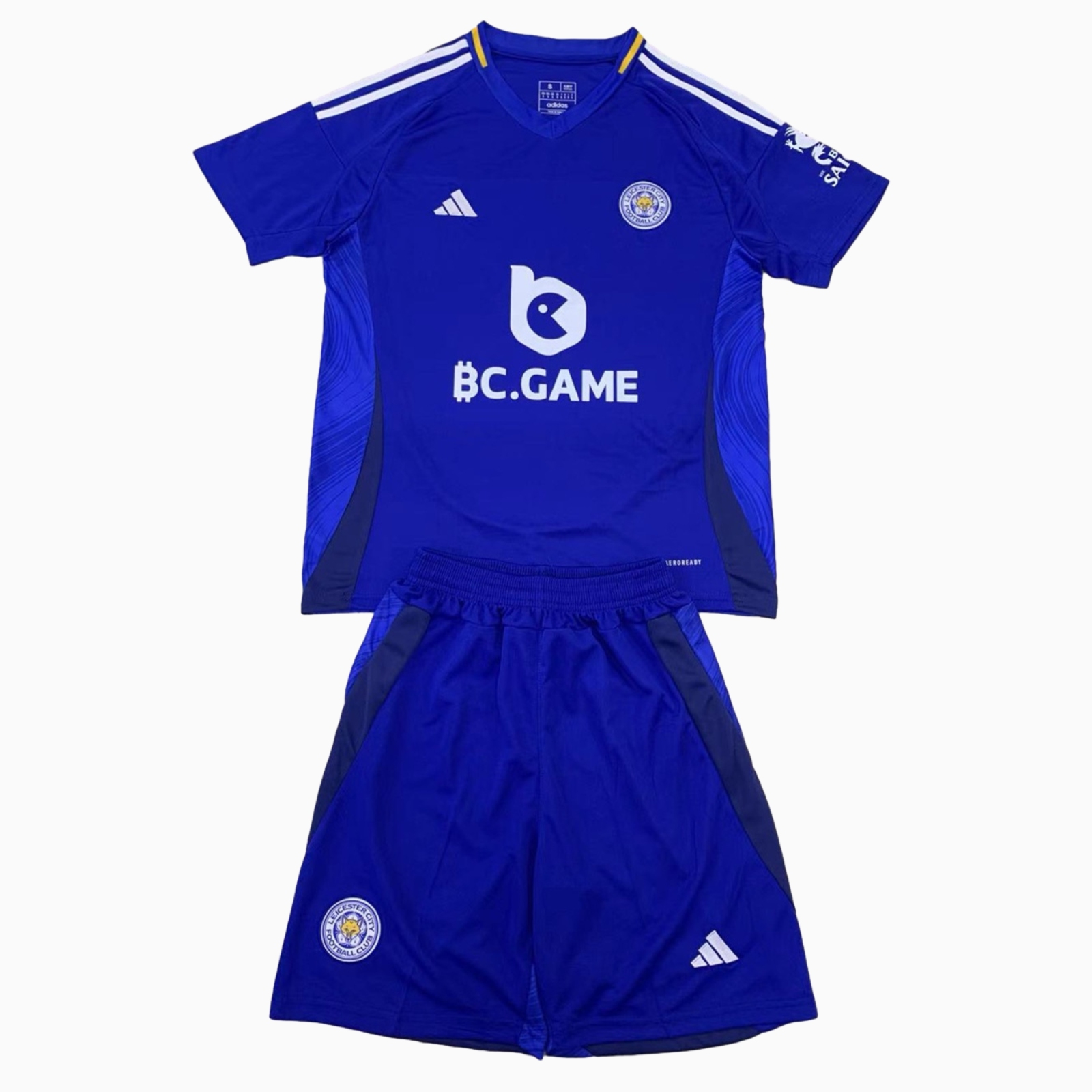 Higojerseys-Leicester City 24-25 Home Men's Adult Jersey Set - Fans Version