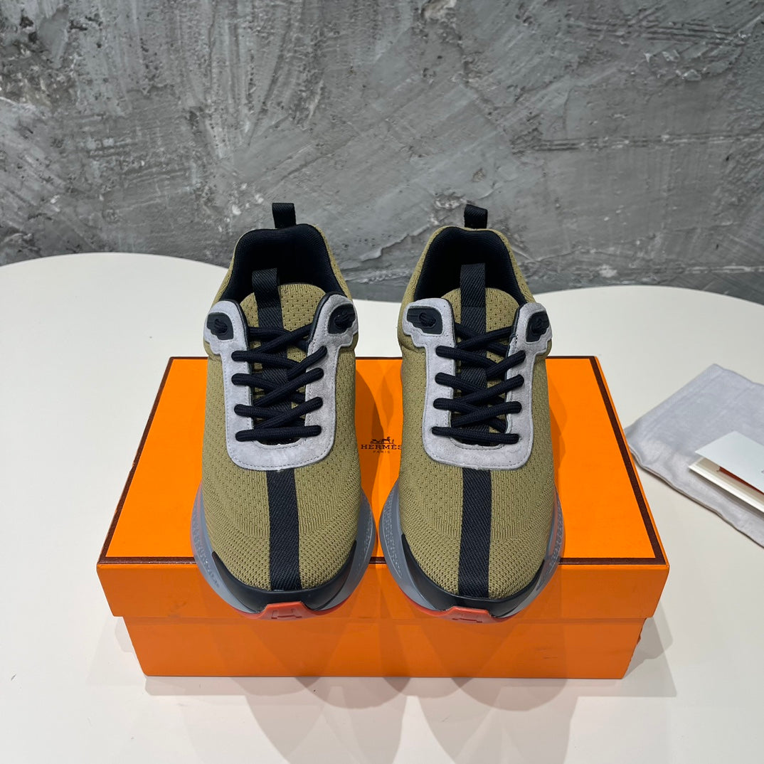 HEROS SNEAKERS OLIVE GOATSKIN、mysite、Cacoeks