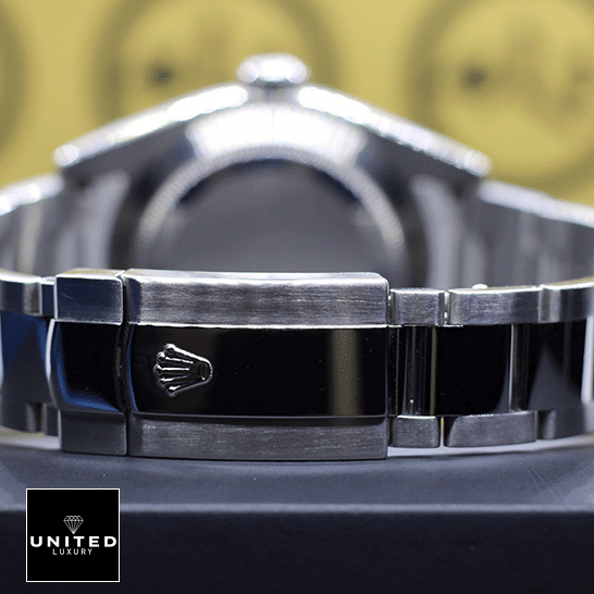 Rolex Milgauss Black 116400 Replica 6 Rolex Milgauss 116400 Stainless Steel Oyster Bracelet Fold Clasp on the Rolex Logo Replica