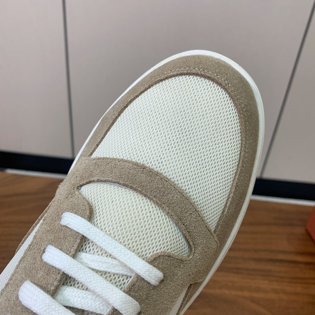 LP NEWPORT WALK SNEAKERS KHAKI AND CREAMY WHITE SUEDE、mysite、Cacoeks